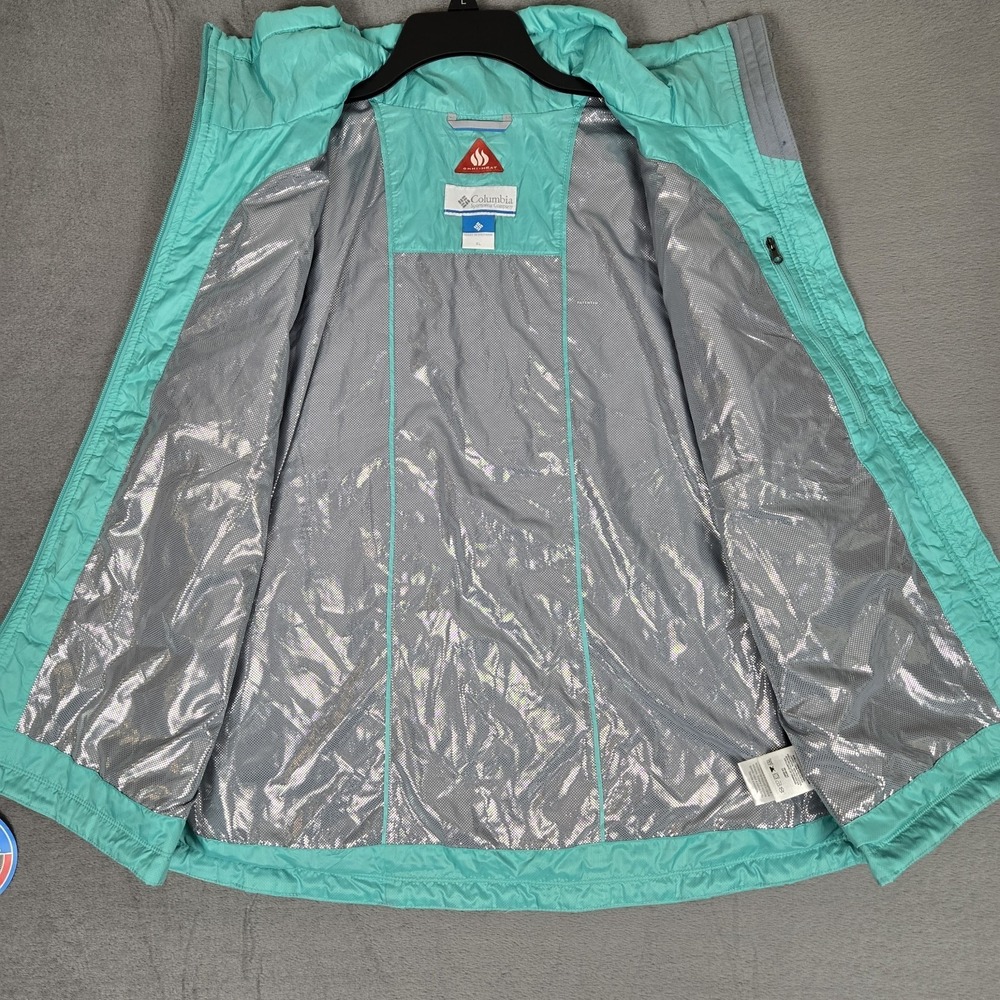 Columbia Puffer Vest Womens XL Omni-Heat Mighty Lite III Full Zip Green NWT - Picture 3 of 11